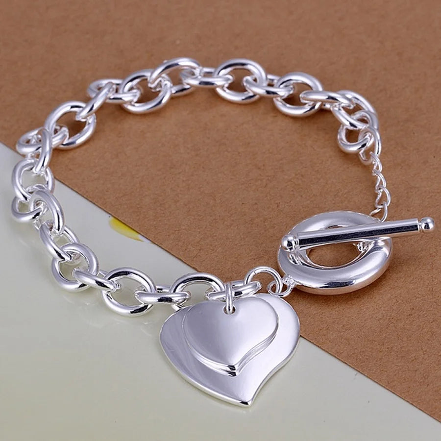 Bracelet Chaîne Carrée en Argent 925 Massif – Bijou Unisexe Élégant pour Femme ou Homme – Cadeau, Soirée, Mariage
