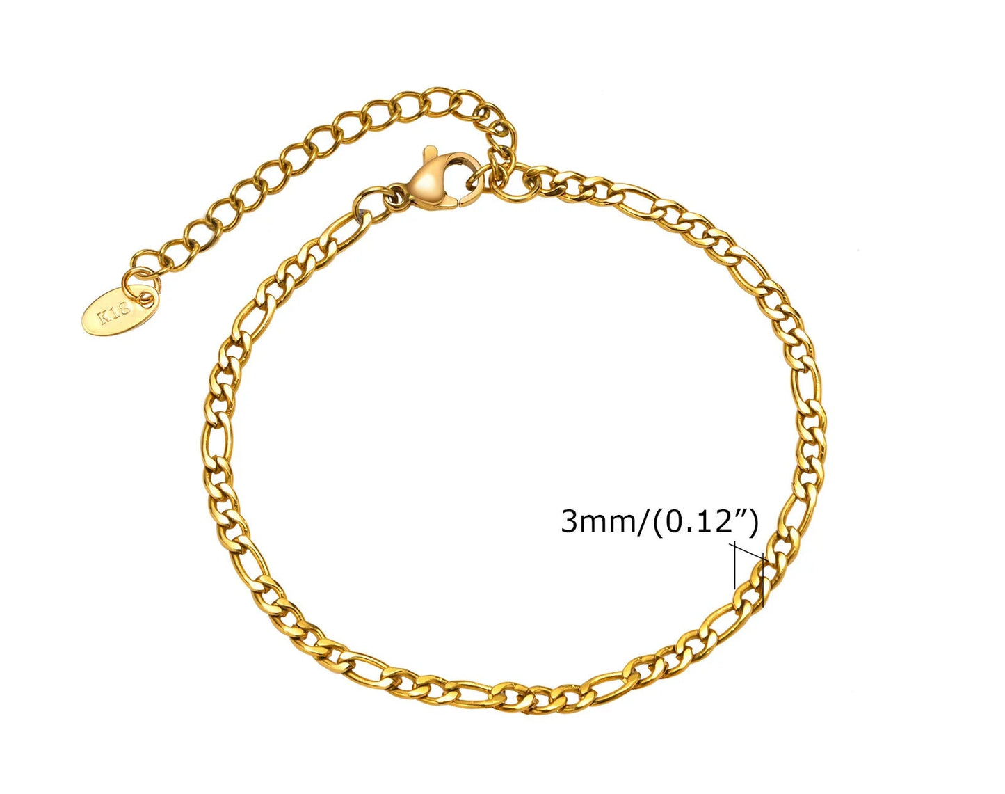 Bracelet Chaîne Femme en Acier Inoxydable – Maillons Torsadés Style Trombone Plaqué Or 18K – Bijou Ajustable, Empilable & Tendance