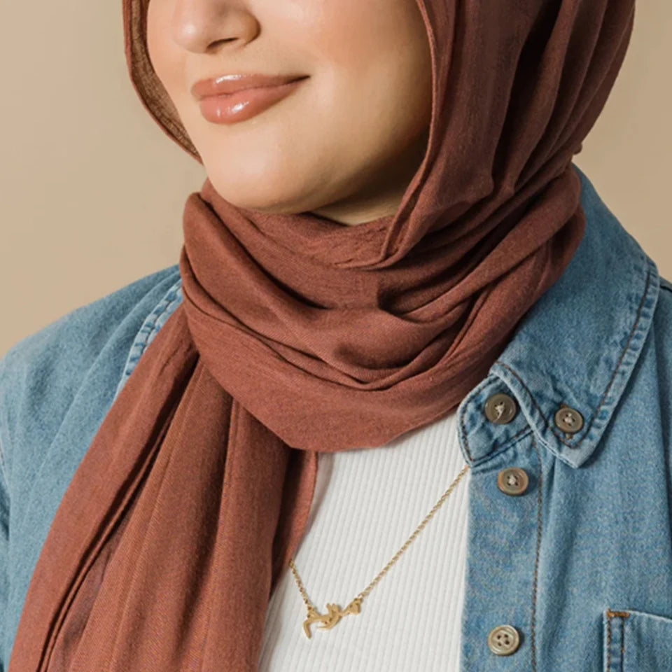 Collier Prénom Personnalisé en Arabe – Pendentif en Acier Inoxydable – Bijou Femme Fille – Cadeau Islamique Eid