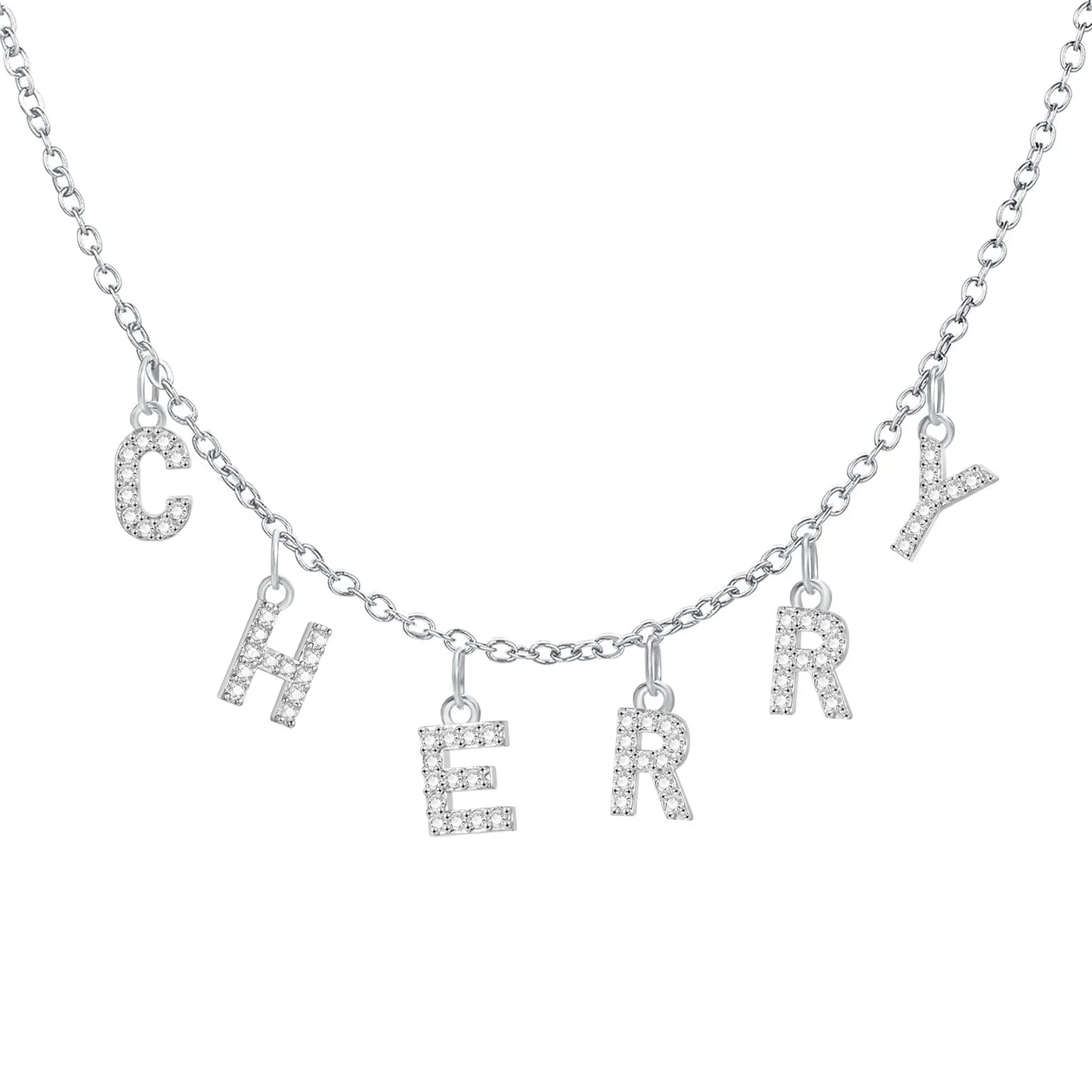 Collier Initiale Personnalisé pour Femme – Collier Prénom avec Zircon, Pendentif Lettre A-Z – Idée Cadeau Noël
