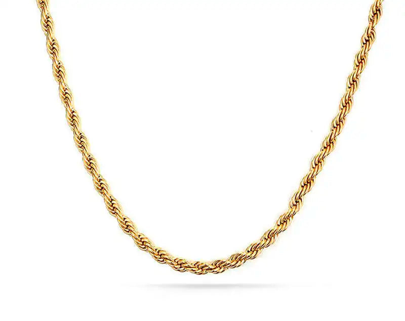 Collier Ras-du-Cou Femme à Maillons Épais – Chaine Ovale Plaquée Or en Acier Inoxydable – Bijou Minimaliste