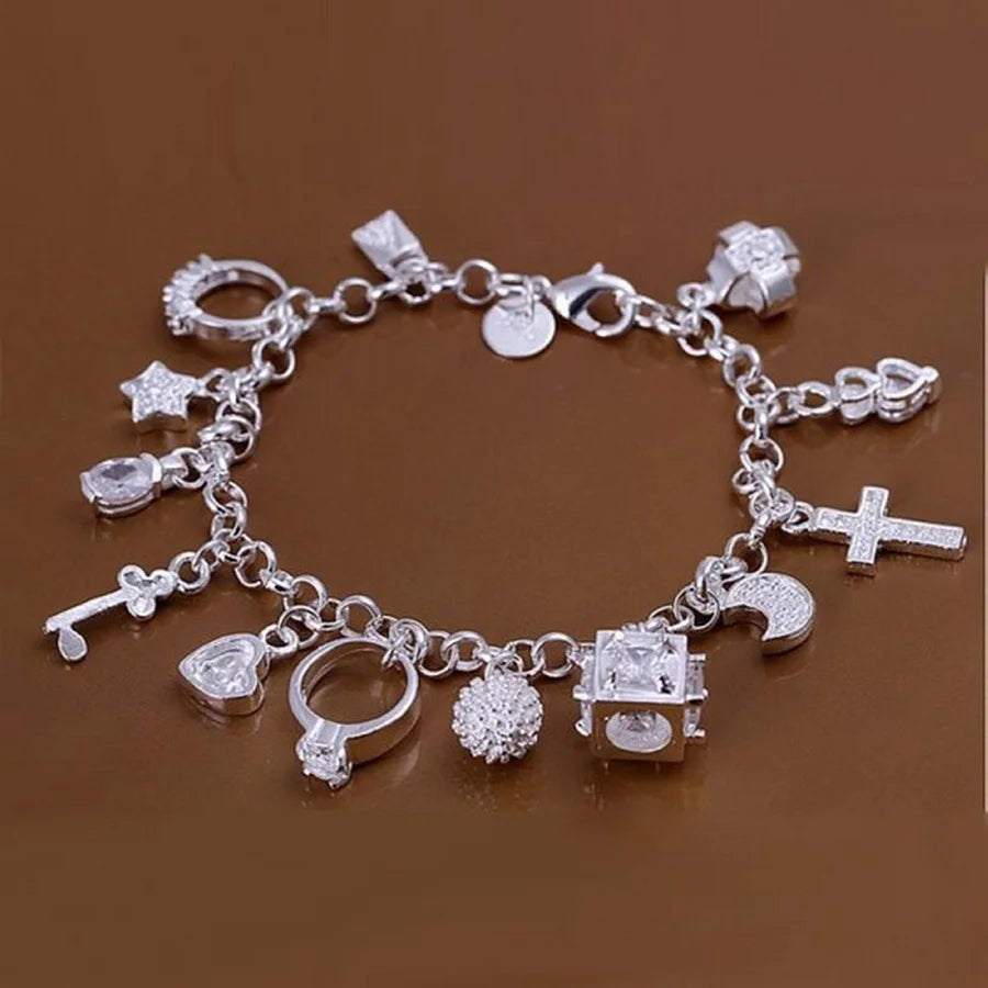 Bracelet Chaîne Carrée en Argent 925 Massif – Bijou Unisexe Élégant pour Femme ou Homme – Cadeau, Soirée, Mariage
