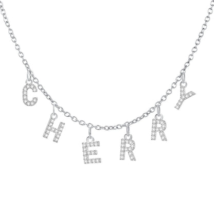 Collier Initiale Personnalisé pour Femme – Collier Prénom avec Zircon, Pendentif Lettre A-Z – Idée Cadeau Noël